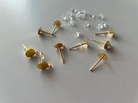 Earring posts with backs (50 pcs)